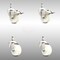 Service Caster 3 Inch 316SS Nylon Wheel Swivel 3/8 Inch Threaded Stem Caster Lock Brake, 2PK SCC-SS316TSTTL20S314-NYS-381615-2-S2 - alternate 2